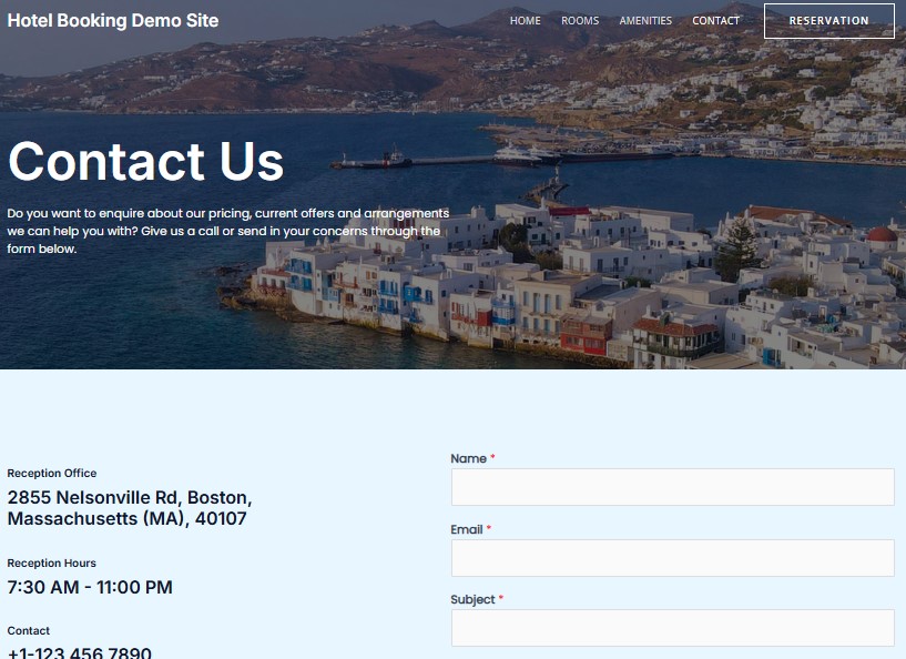 Hotel Booking Demo Website 7